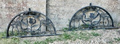 Wonderful Pair of Scottish Architectural Wrought Iron Fanlights