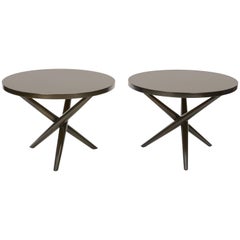 Wonderful Pair of T.H. Robsjohn-Gibbings Jacks Side Table for Widdicomb