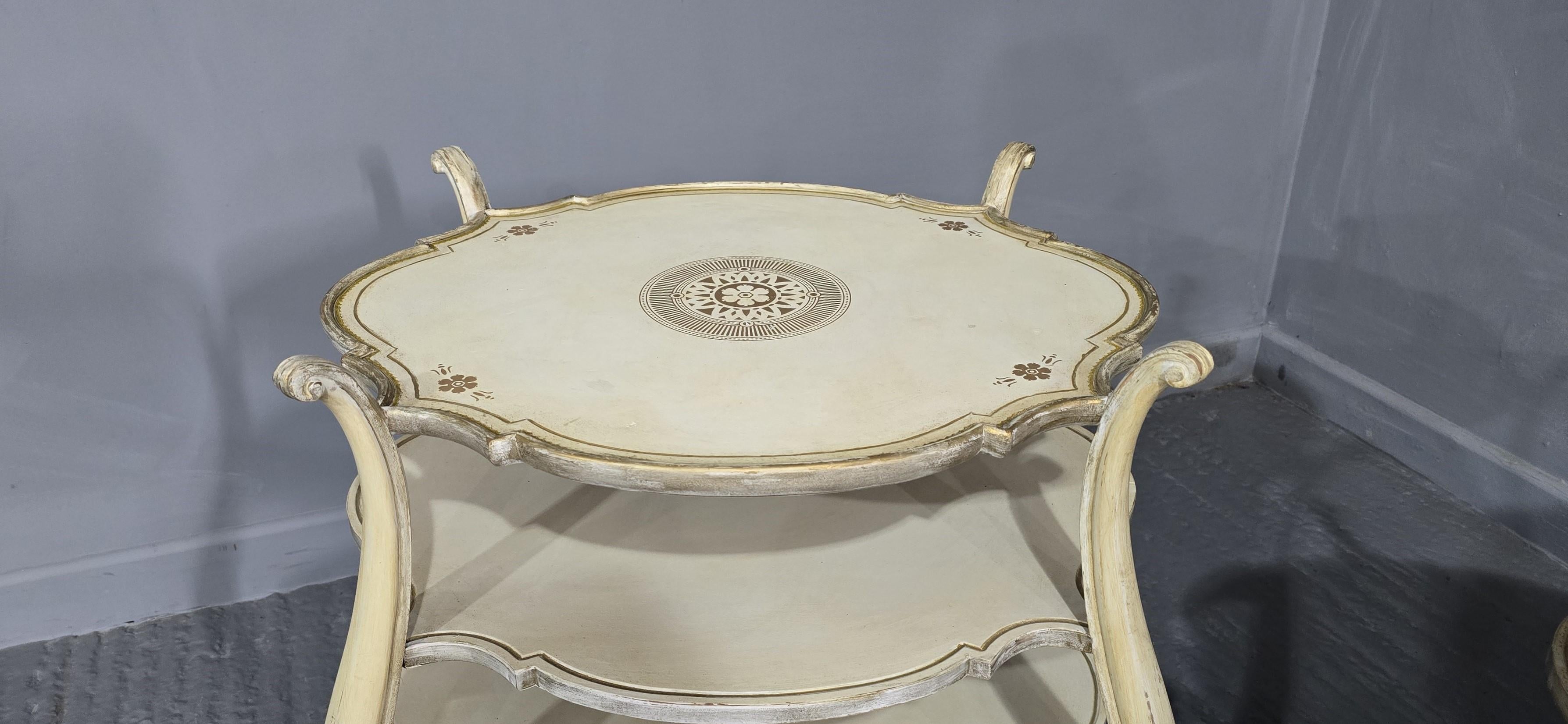 Meravigliosa coppia di tavoli da lampada occasionali dipinti in vendita 1