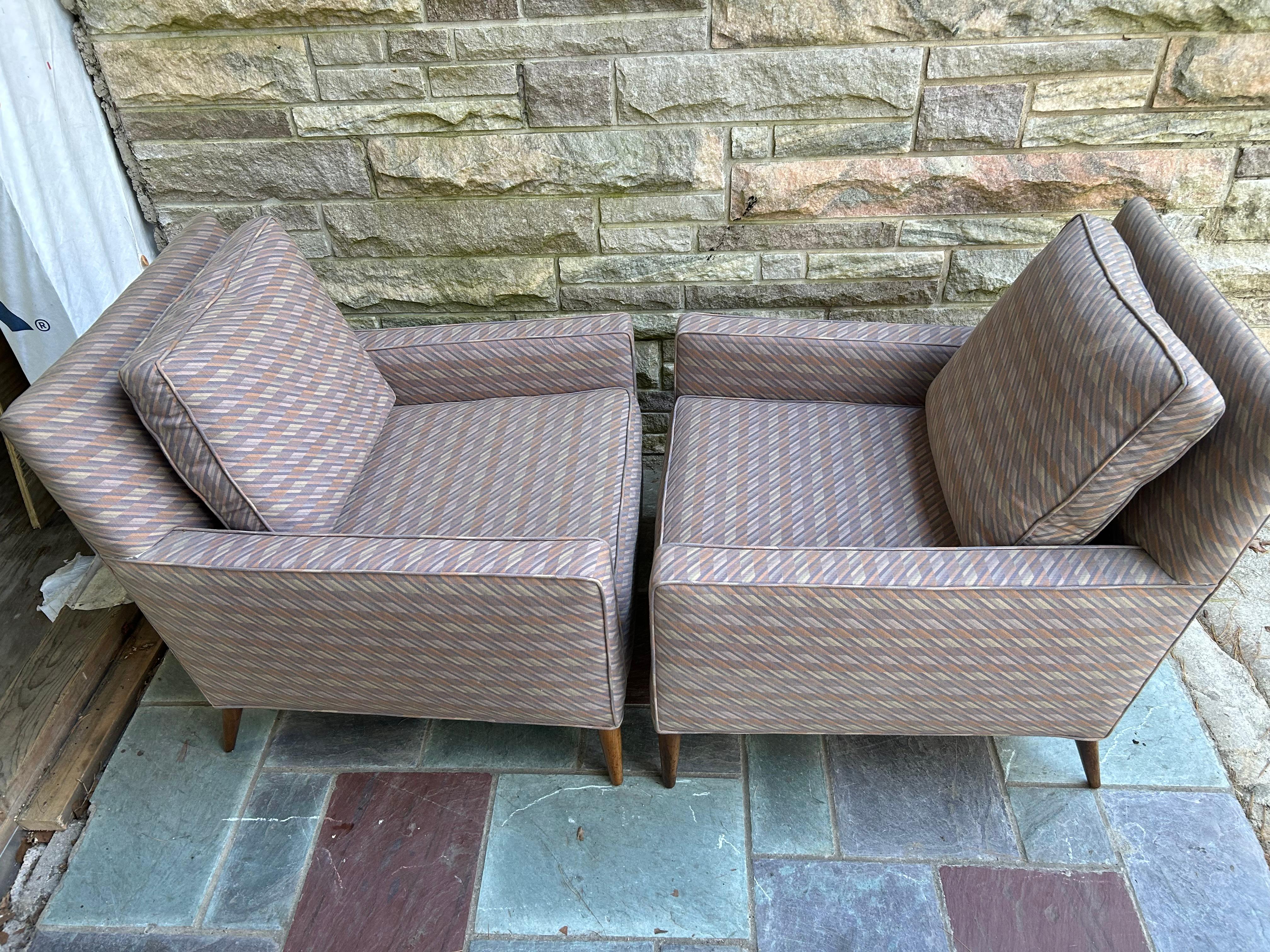 Wunderbares Paar Paul McCobb Lounge Chairs Directional Model No. 302, Mitte des Jahrhunderts im Angebot 5