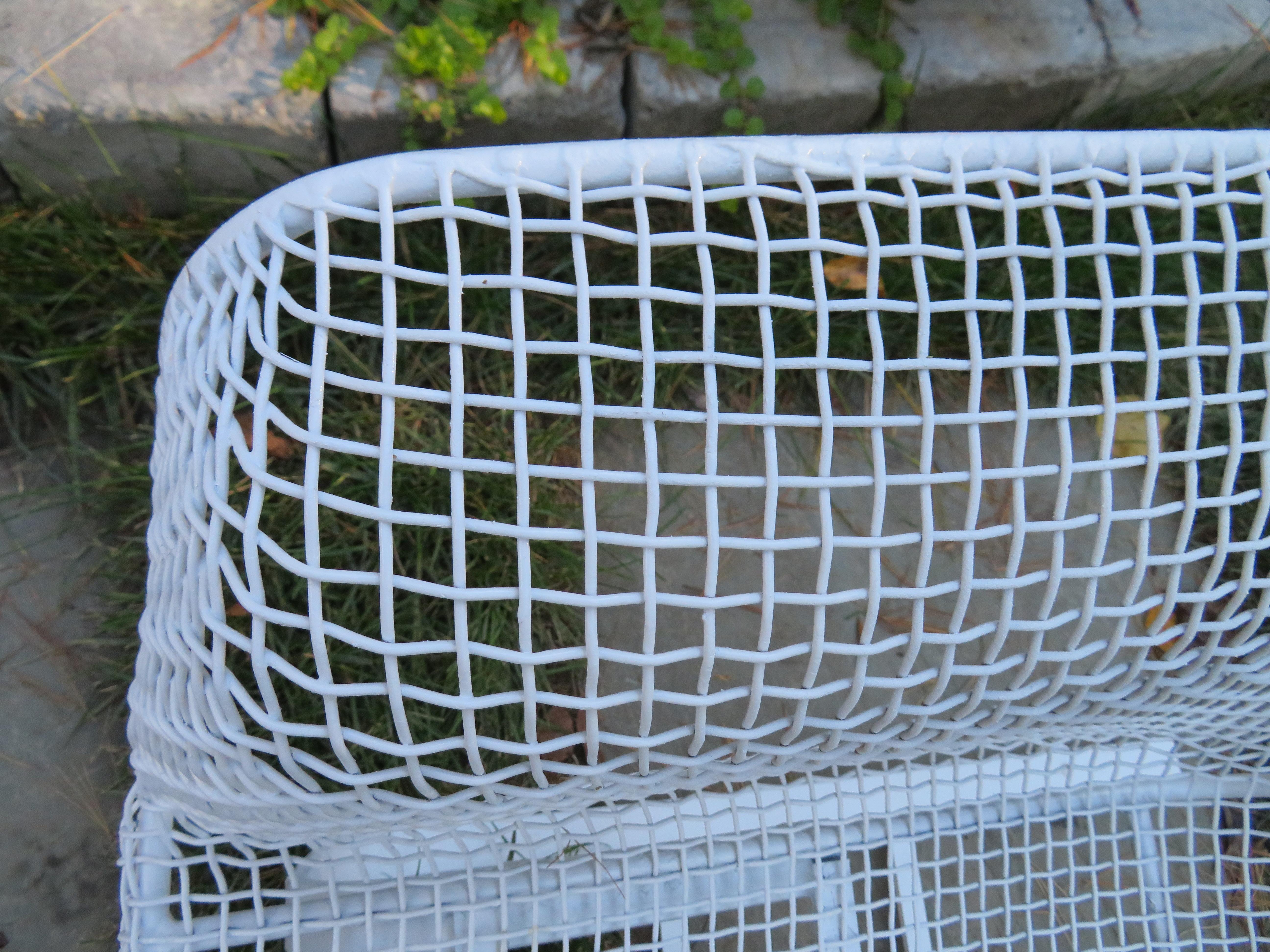 Iron Pair of John Woodard Sculptura Springer Patio Lounge Chairs Midcentury