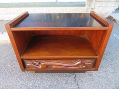 Wonderful Pair of Witco Style Oceanic Sculptural Nightstand by Pulaski