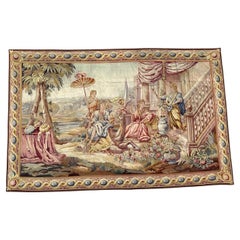 Bobyrug's Merveilleuse tapisserie d'Aubusson française ancienne de taille palais 