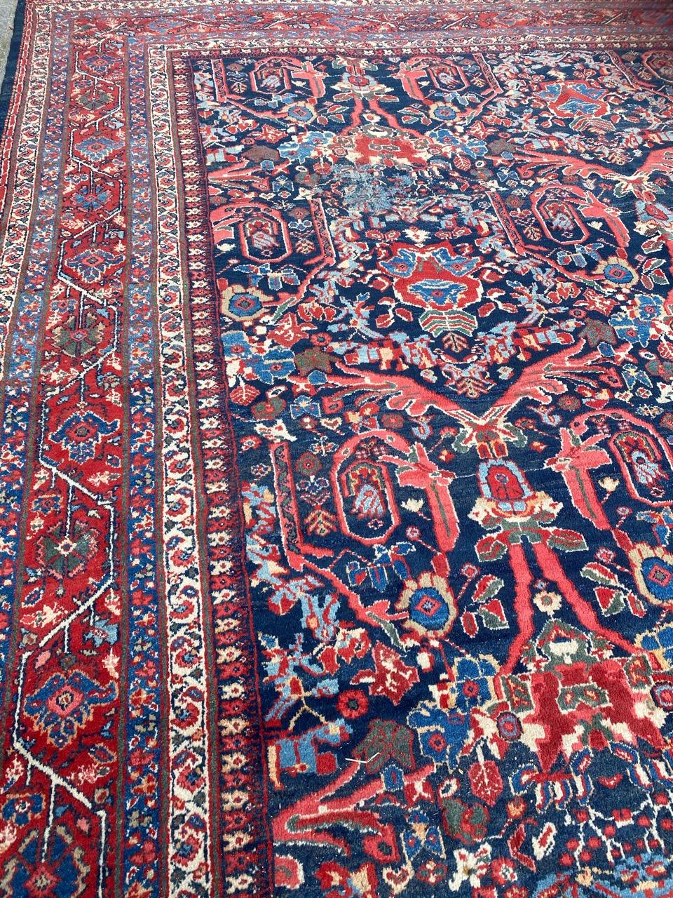 19th Century Bobyrug’s Wonderful Palace Size Mahal Rug For Sale