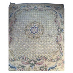 Wonderful palace size oversized antique French Aubusson rug carpet