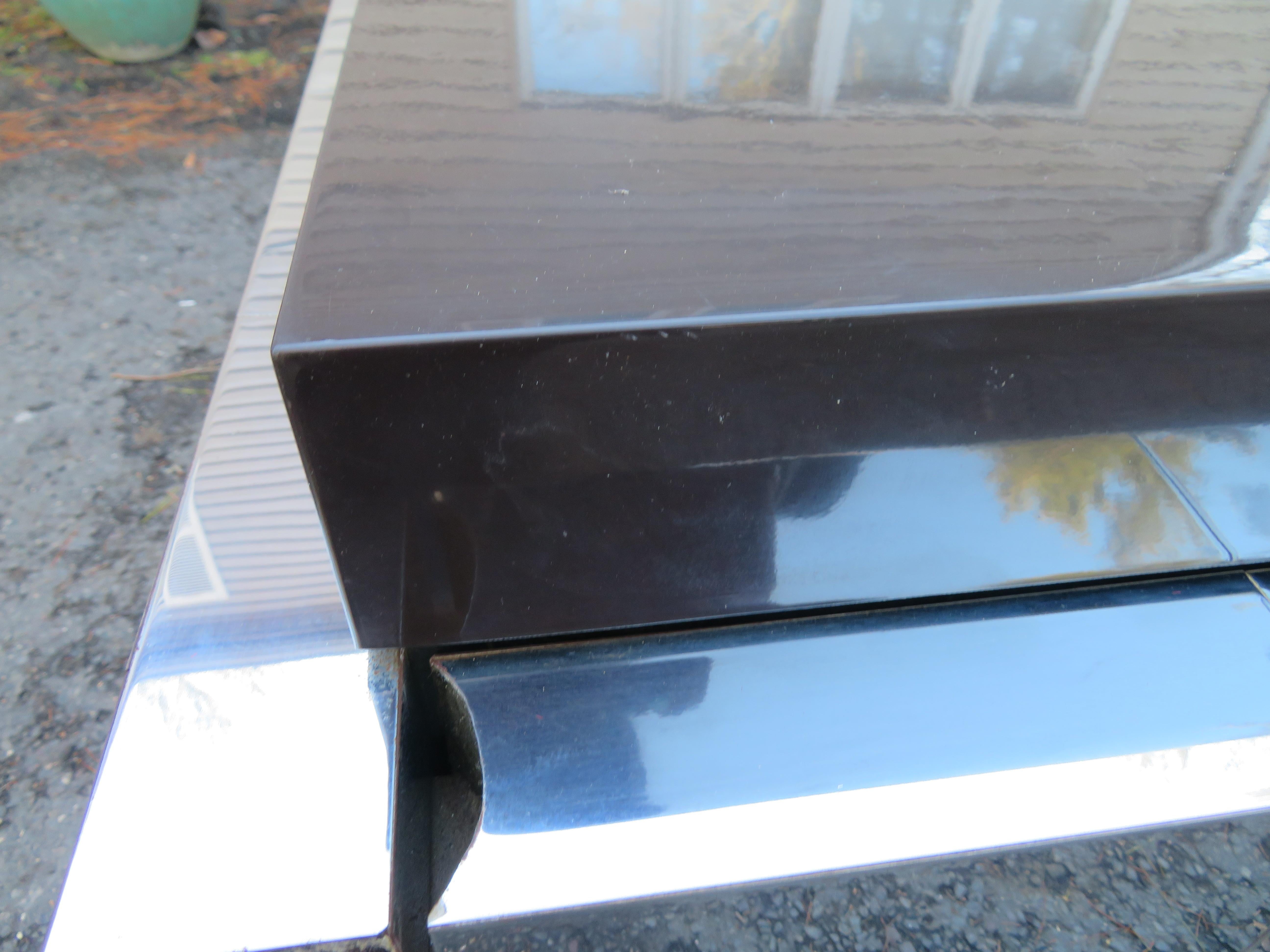 Wonderful Paul Evans Cityscape Mid-Century Chrome Sideboard Buffet Credenza For Sale 2
