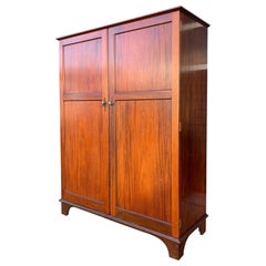 Used Wonderful & Practical Early 1900 English Mahogany Gentleman's Compactom Wardrobe