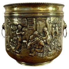 Wonderful quality antique Edwardian brass coal bucket
