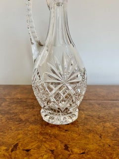 Wonderful quality antique Edwardian cut glass decanter