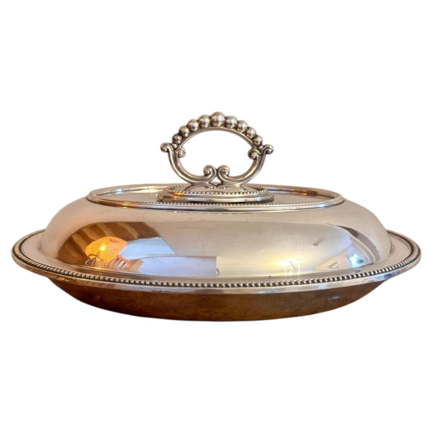 Wonderful quality antique Edwardian silver plated entree dish