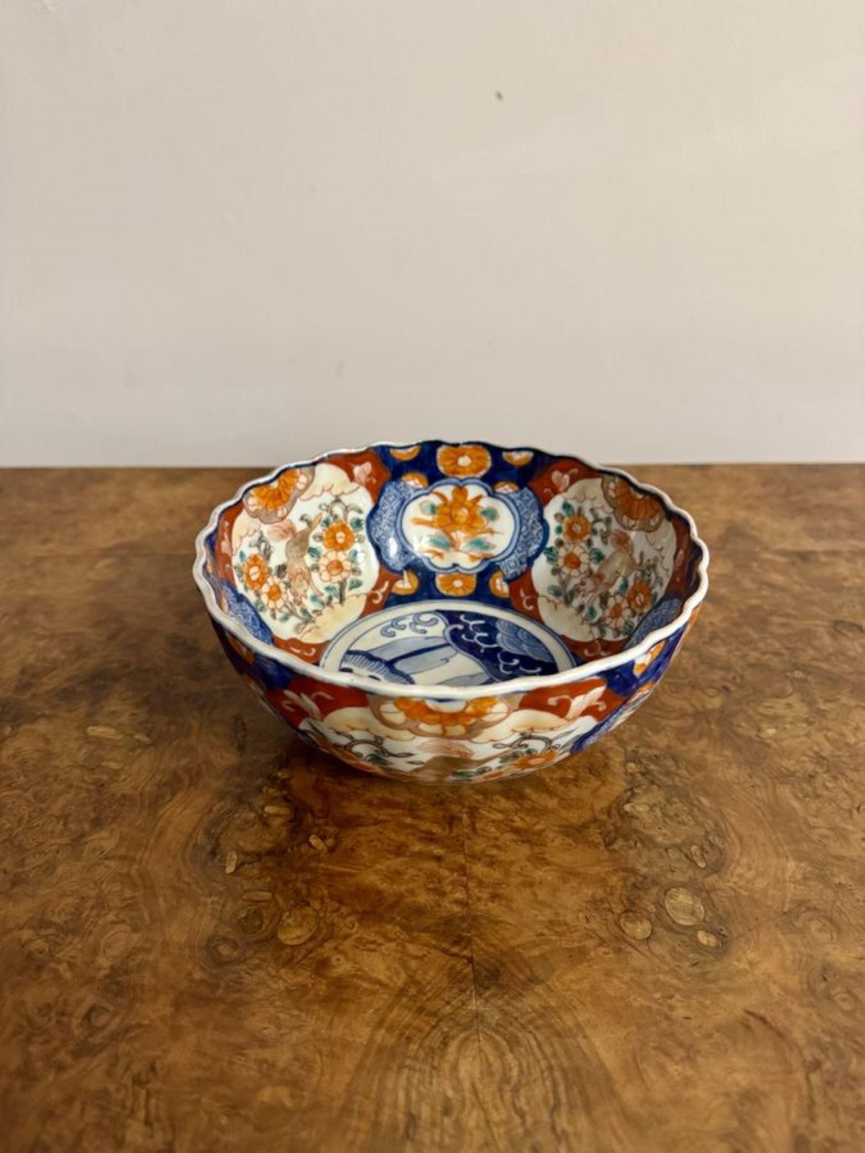 Cuenco imari japonés antiguo de magnífica calidad Cerámico en venta