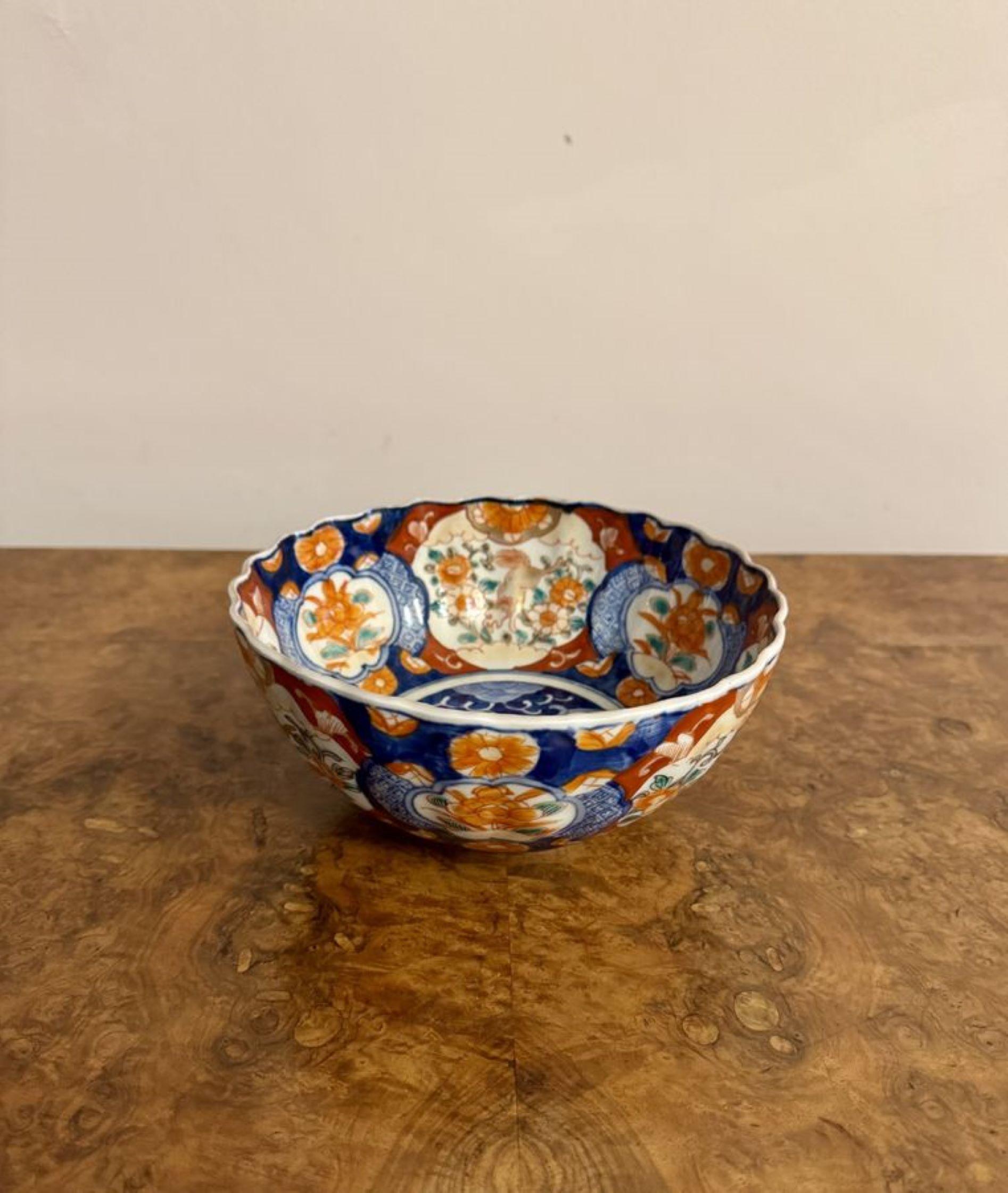 Cuenco imari japonés antiguo de magnífica calidad en venta 1