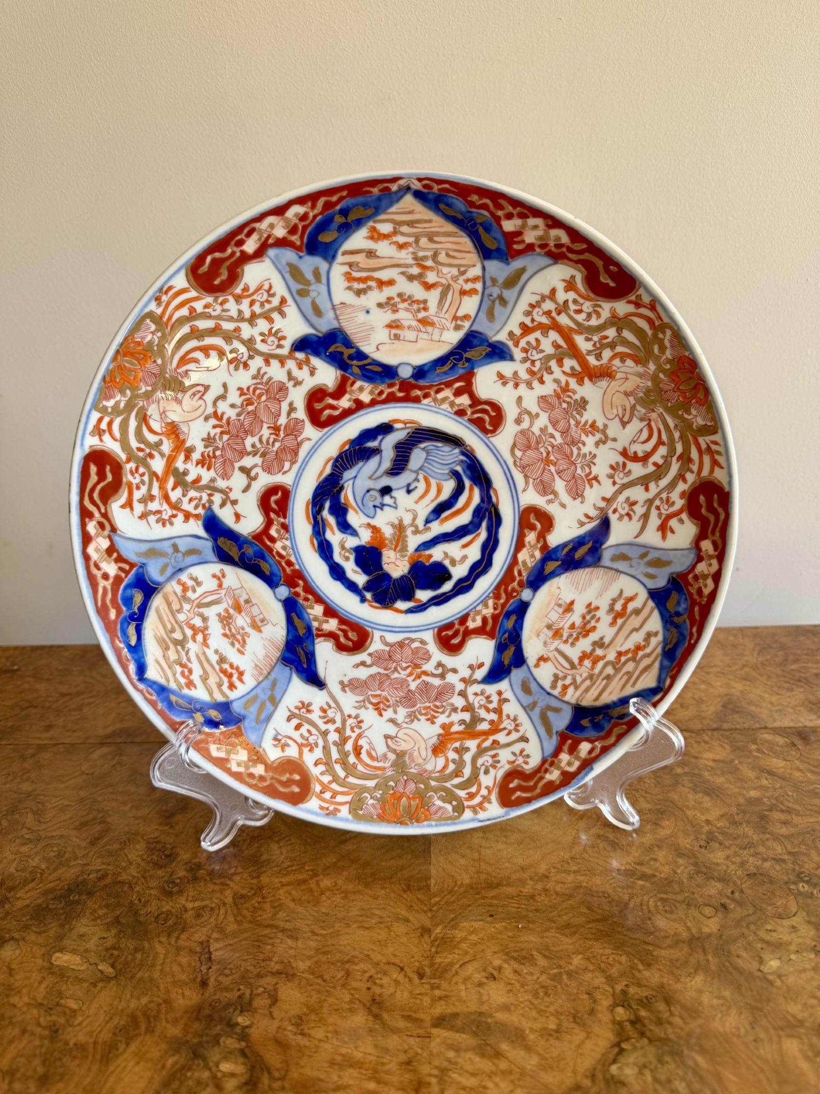 Wonderful quality antique Japanese imari plate In Good Condition For Sale In Ipswich, GB