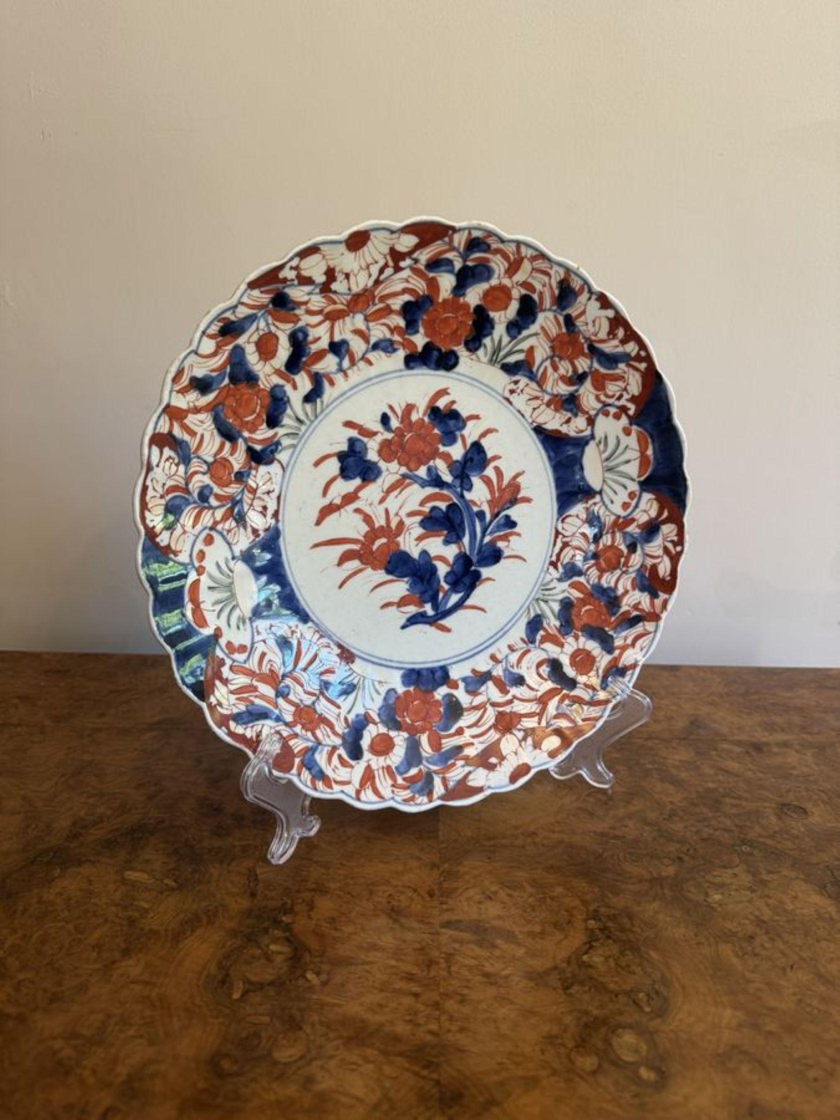 Wonderful quality antique Japanese imari plate In Good Condition For Sale In Ipswich, GB