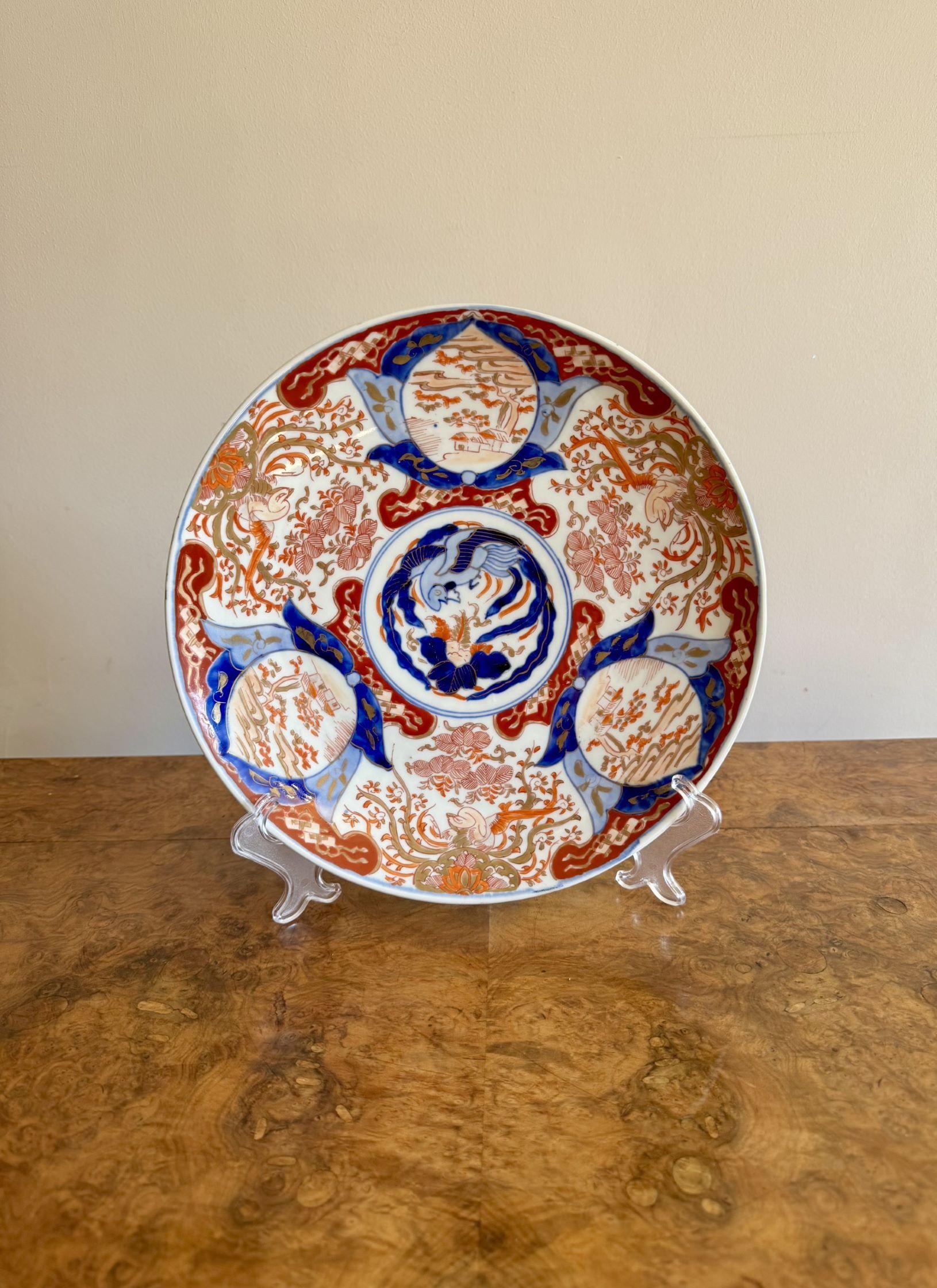 20th Century Wonderful quality antique Japanese imari plate For Sale