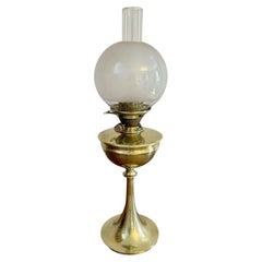 Maravillosa lámpara de aceite de latón victoriana antigua de Hinks and Sons 