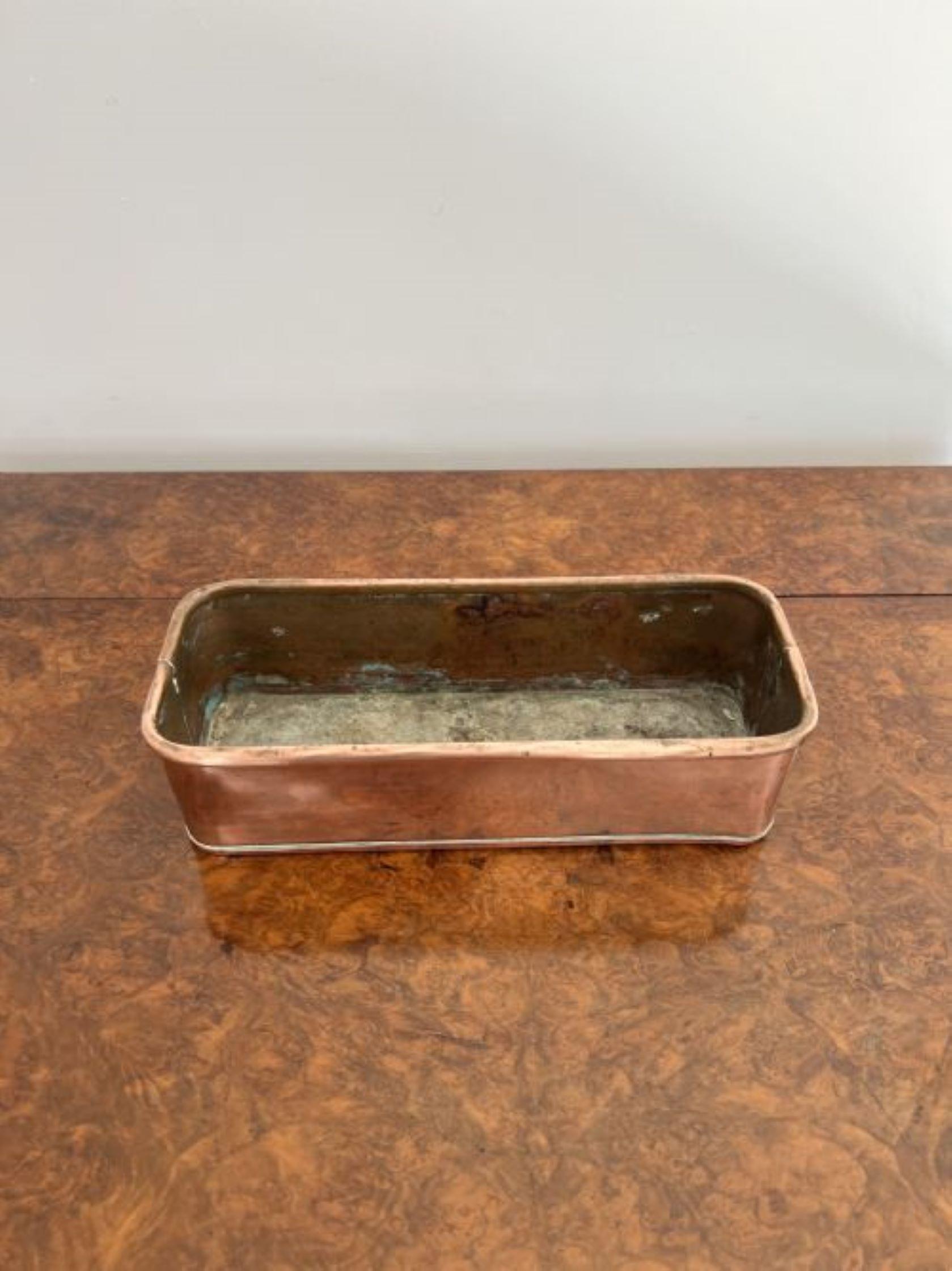Copper Wonderful quality antique Victorian copper planter  For Sale