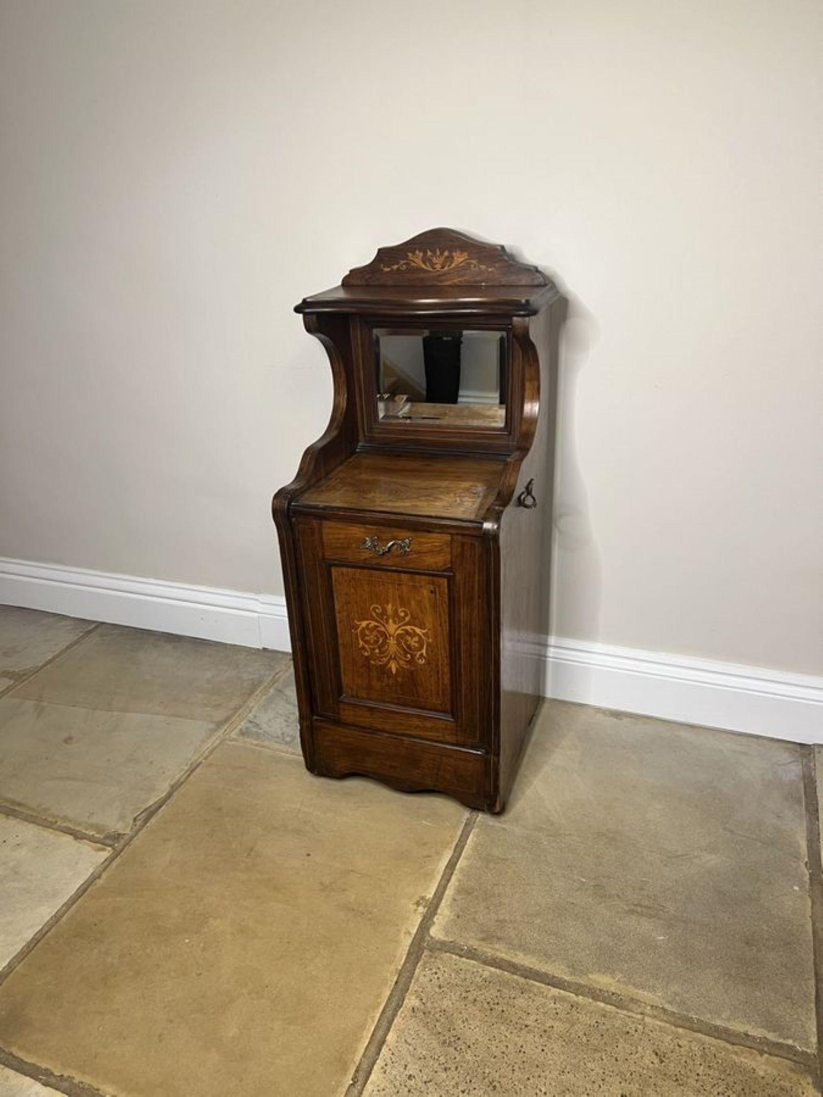 Meravigliosa cassetta per il carbone in legno di palissandro intarsiato di epoca vittoriana in vendita 2