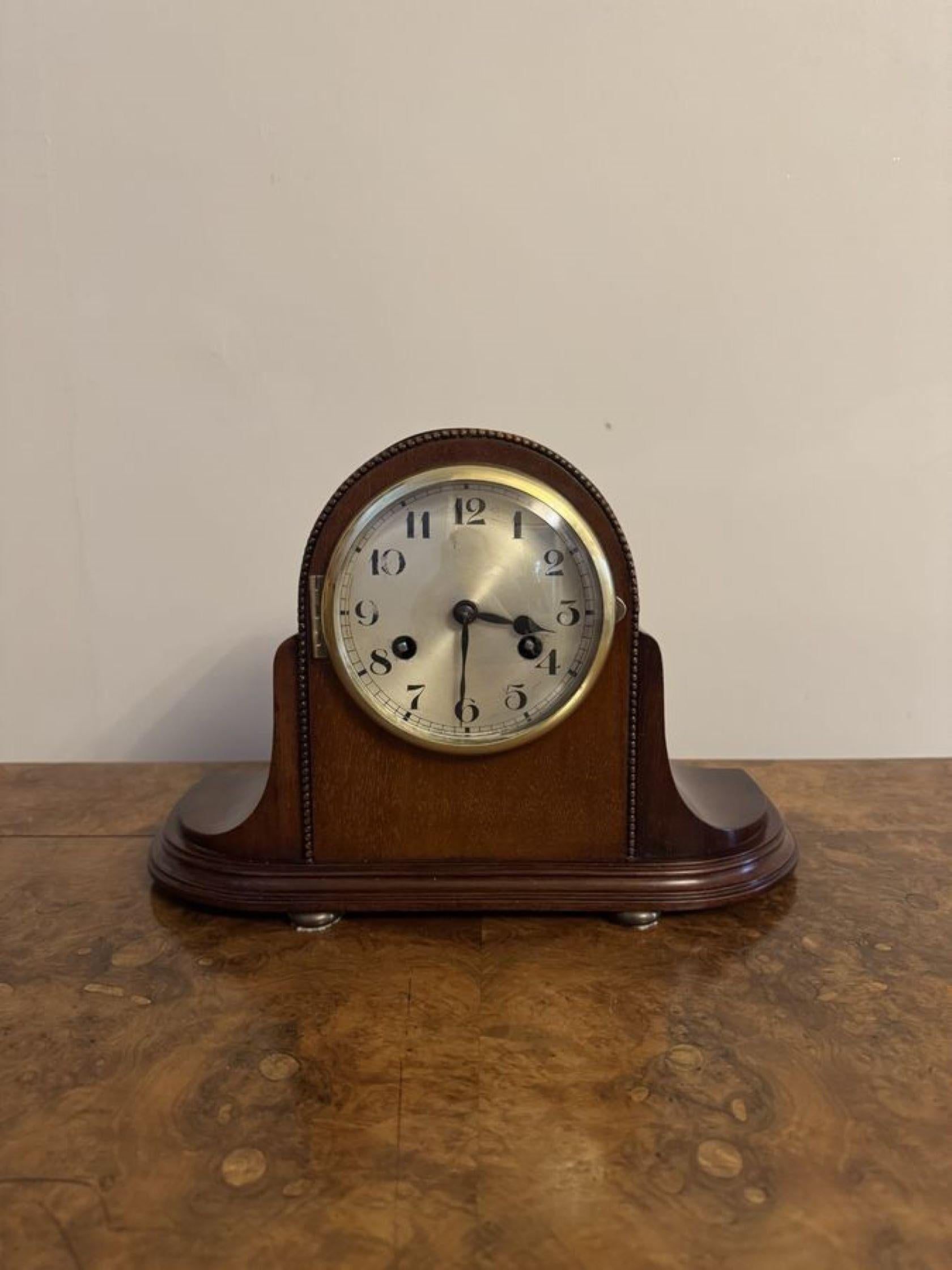 Reloj de manto antiguo victoriano de caoba de maravillosa calidad 1