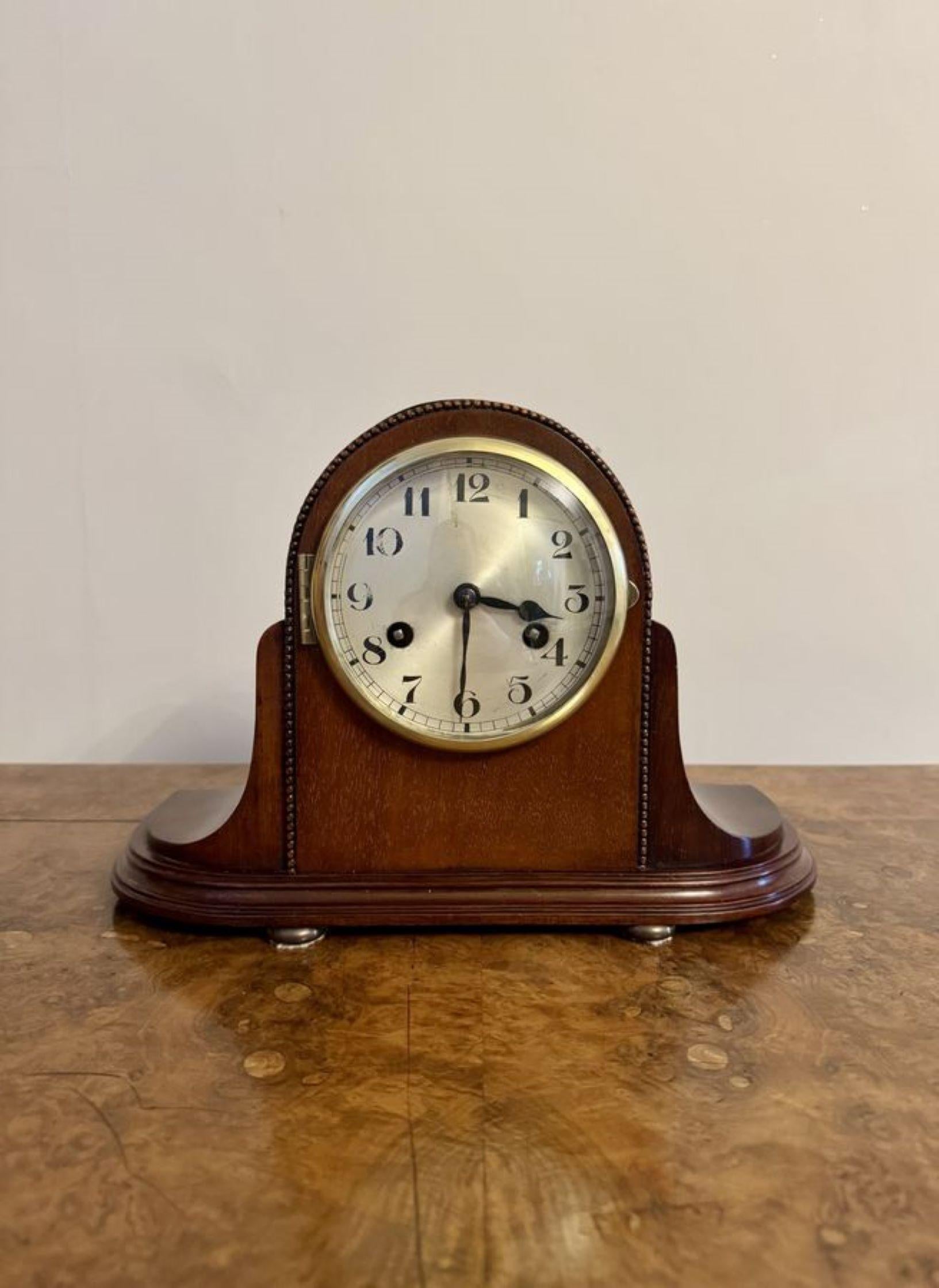 Reloj de manto antiguo victoriano de caoba de maravillosa calidad 2