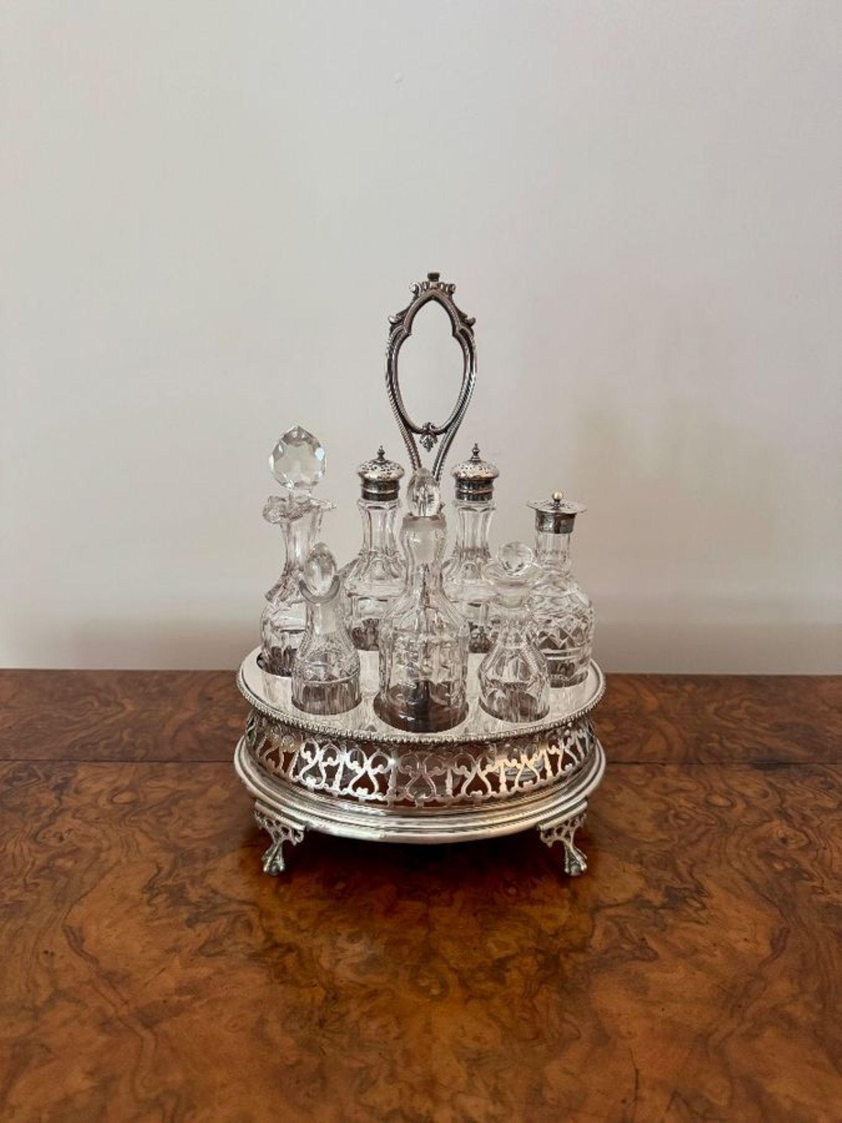Wunderbare Qualität antiken viktorianischen Silber Sterling sieben Flasche cruet Set im Angebot 6