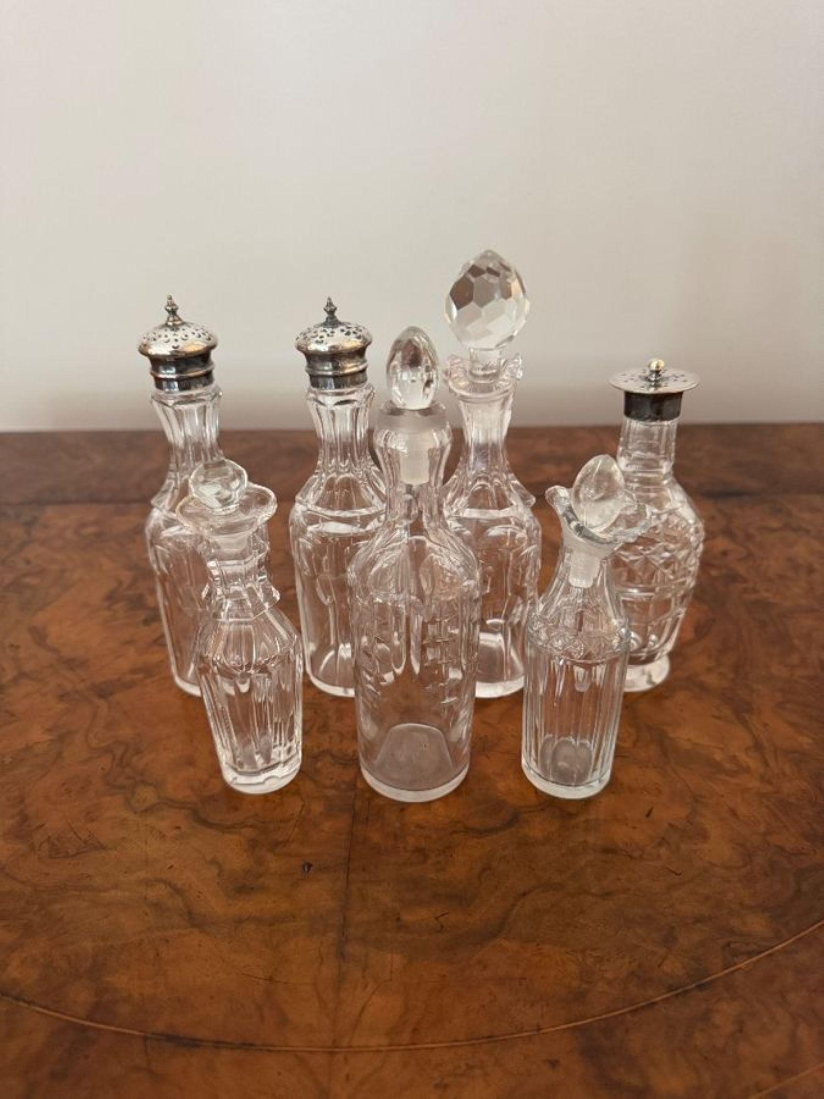 Wunderbare Qualität antiken viktorianischen Silber Sterling sieben Flasche cruet Set im Angebot 2