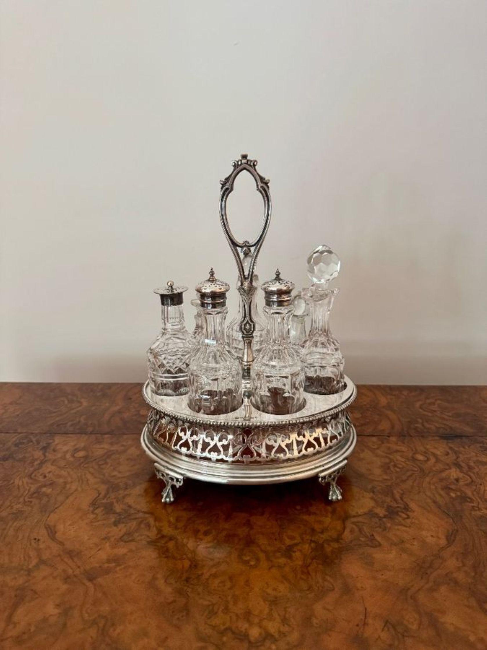 Wunderbare Qualität antiken viktorianischen Silber Sterling sieben Flasche cruet Set im Angebot 4