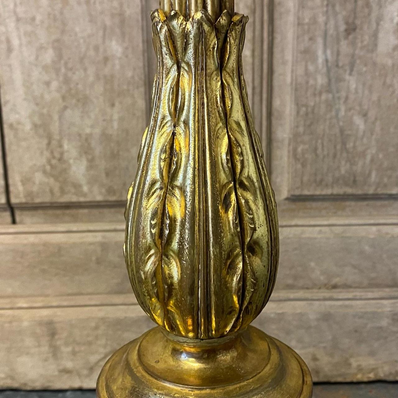 Wonderful Quality French Brass Standard Lamp For Sale 1