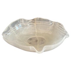 Wonderful Quartz Rock Crystal Free Form Natural Organic Large Centerpiece Bowl