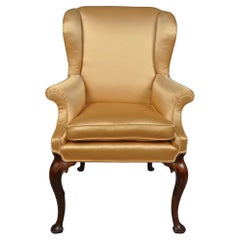 Wonderful Queen Anne Design Walnut Wing Armchair c. 1880