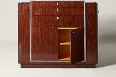 Wonderful Ralph Lauren Rosewood Polished Nickel Duke Bar Liquor Cabinet Server