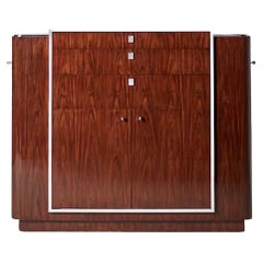 Wonderful Ralph Lauren Rosewood Polished Nickel Duke Bar Liquor Cabinet Server