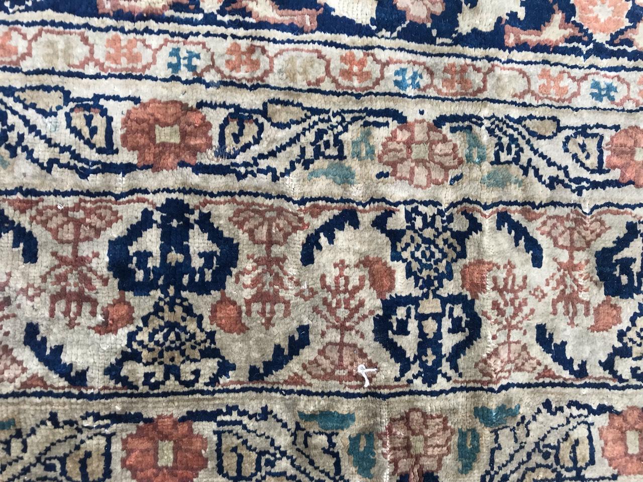 Bobyrug’s Wonderful Rare Antique Silk Tabriz Prayer Rug For Sale 9