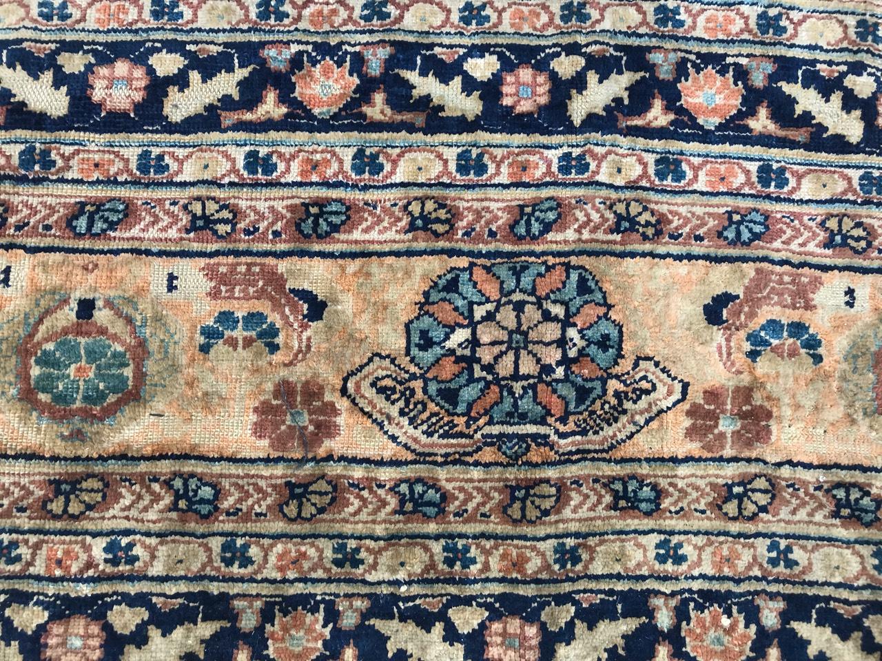 Wonderful Rare Antique Silk Tabriz Prayer Rug 3