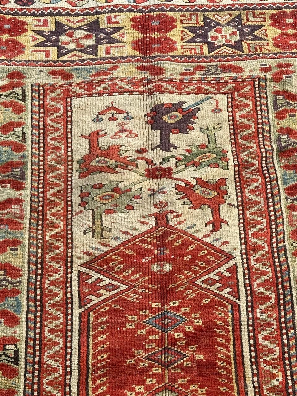 Wonderful rare antique Turkish Anatolian rug In Good Condition For Sale In Saint Ouen, FR