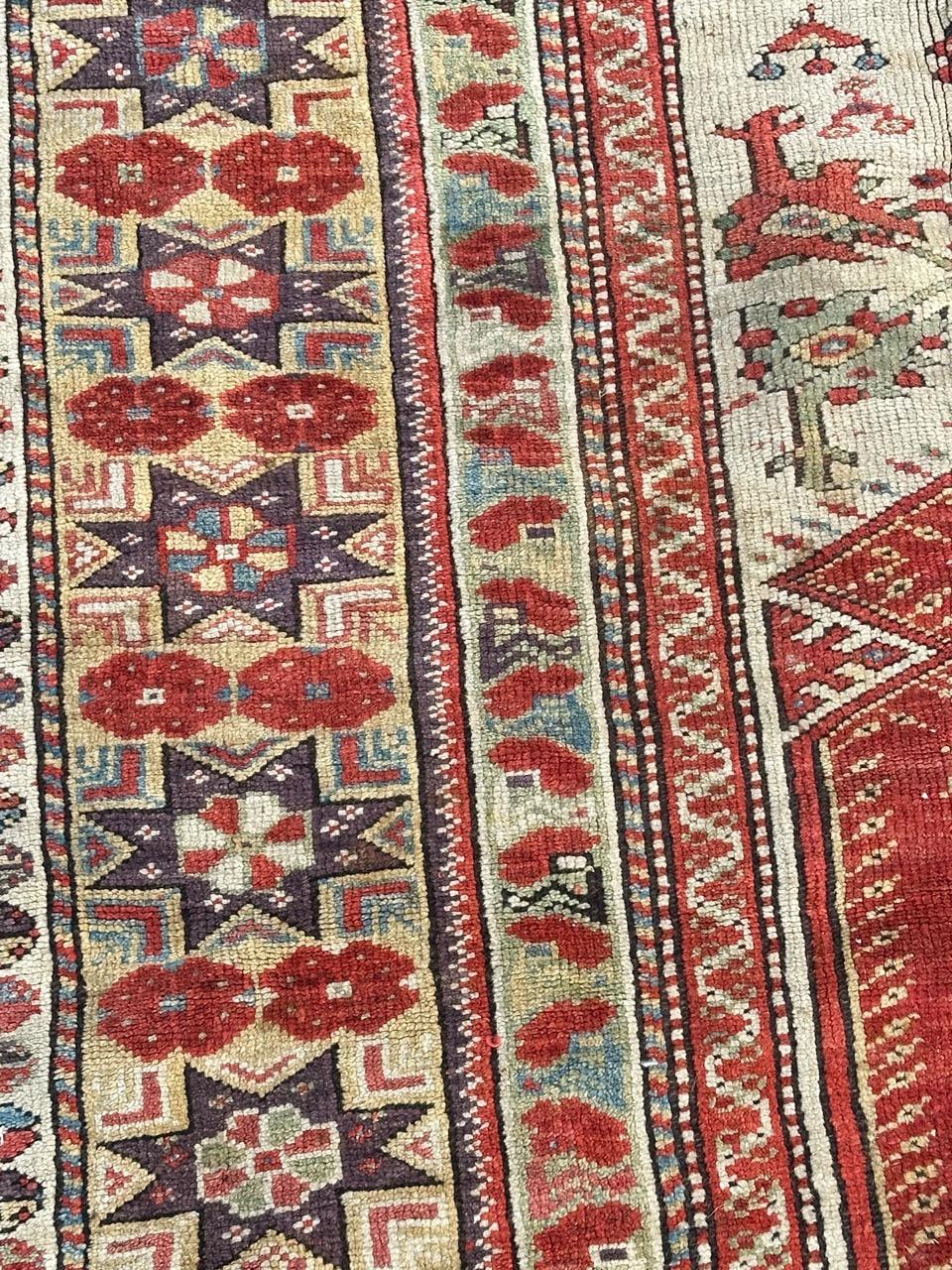 Wool Wonderful rare antique Turkish Anatolian rug For Sale