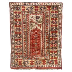 Magnifique et rare tapis turc d'Anatolie antique 