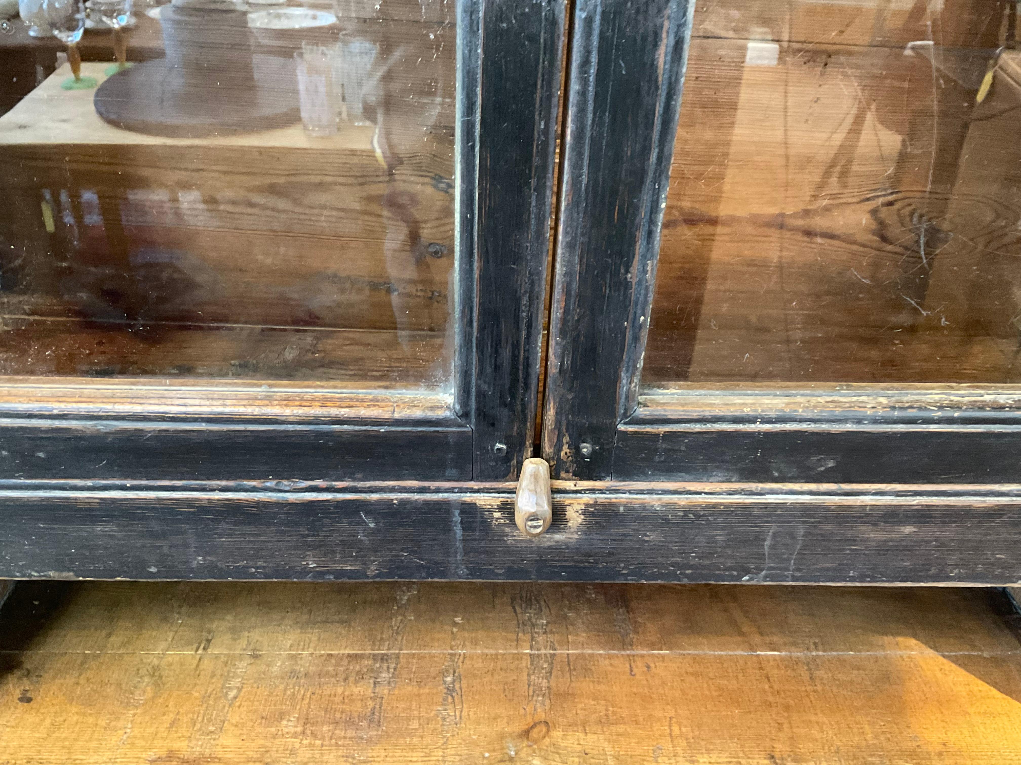 Wonderful Rare Distressed Early 19th Century Canadian Hutch Cupboard 7