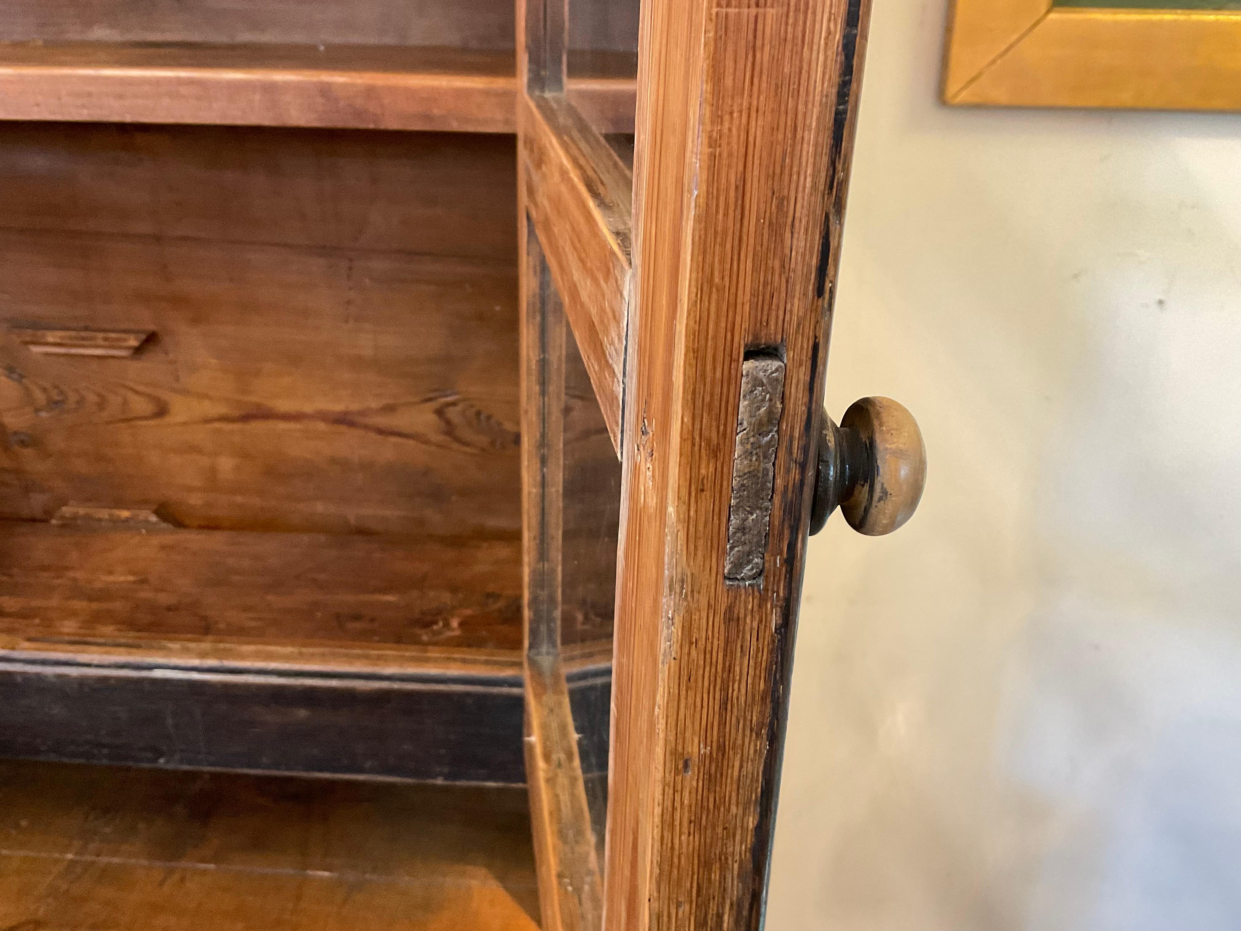 Wonderful Rare Distressed Early 19th Century Canadian Hutch Cupboard 9