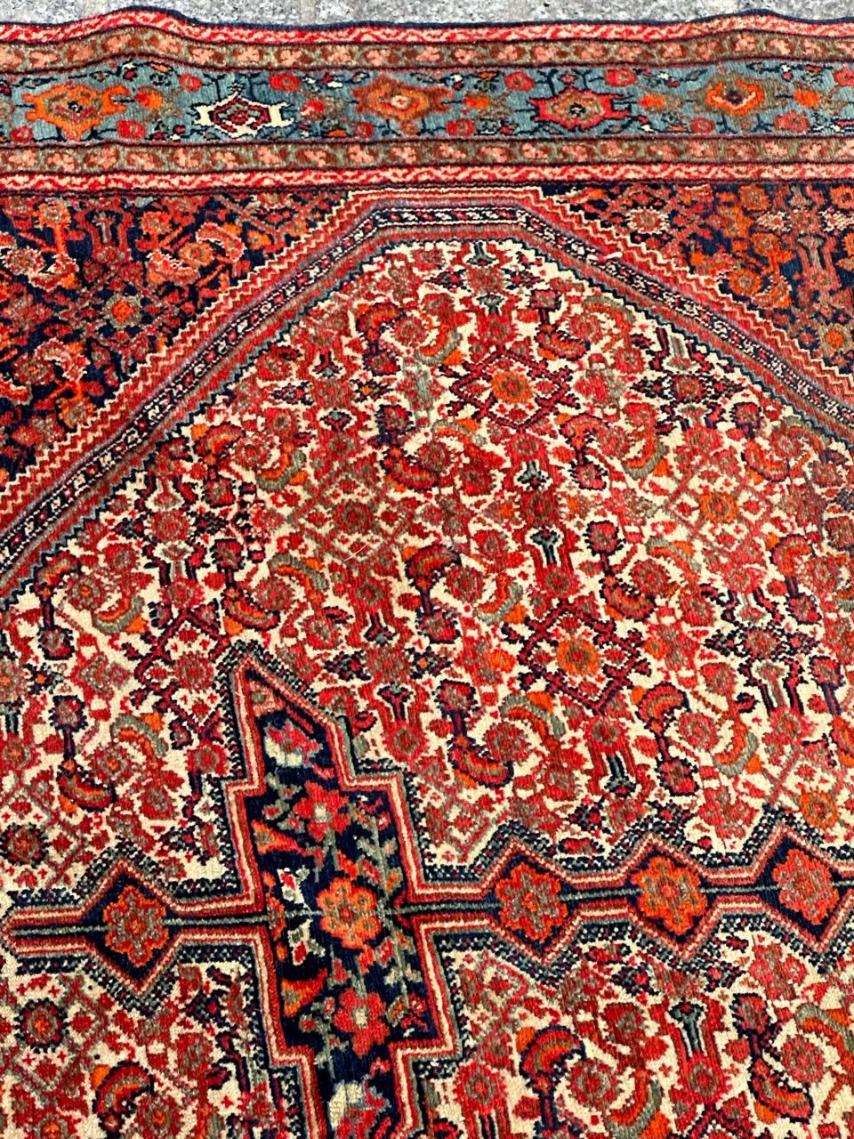 Maravillosa y rara alfombra antigua malayer Farahan en venta 2