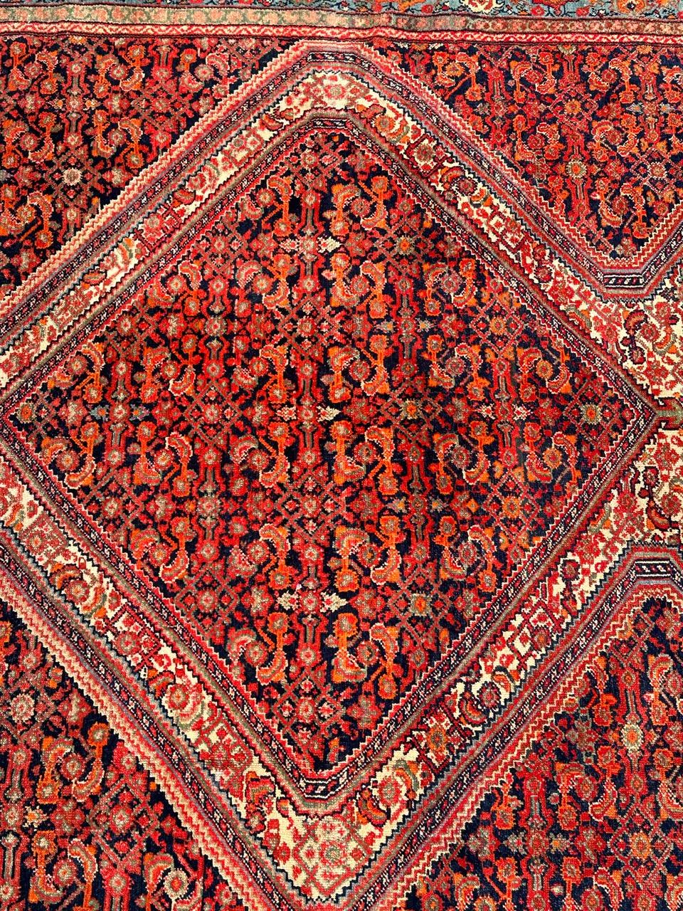 Maravillosa y rara alfombra antigua malayer Farahan en venta 3