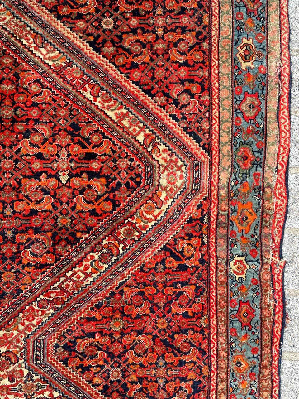 Maravillosa y rara alfombra antigua malayer Farahan en venta 4
