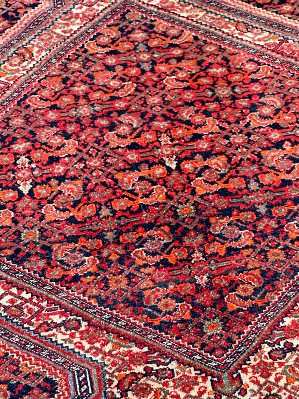 Maravillosa y rara alfombra antigua malayer Farahan en venta 8