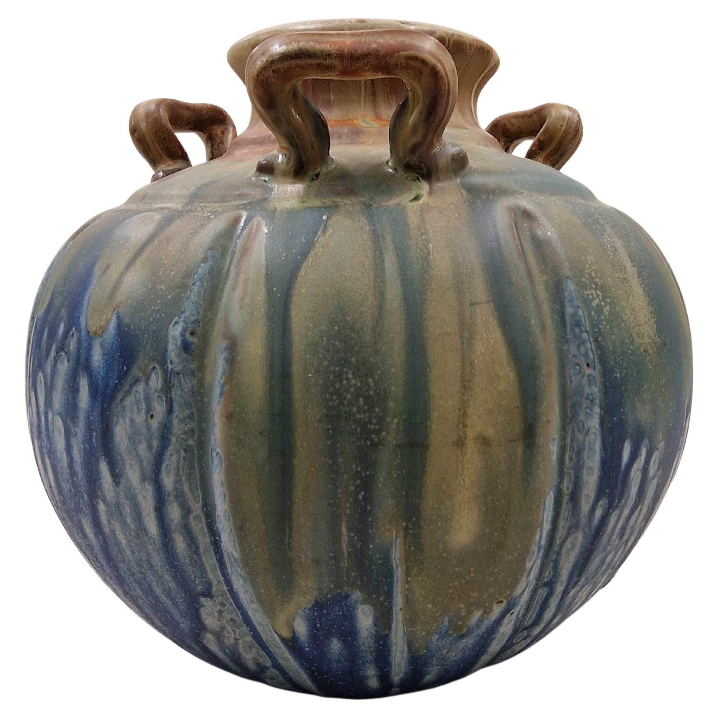 Very Rare Run Glaze Flower Vase, Collector's Item, 1920s, Art Deco, France For Sale