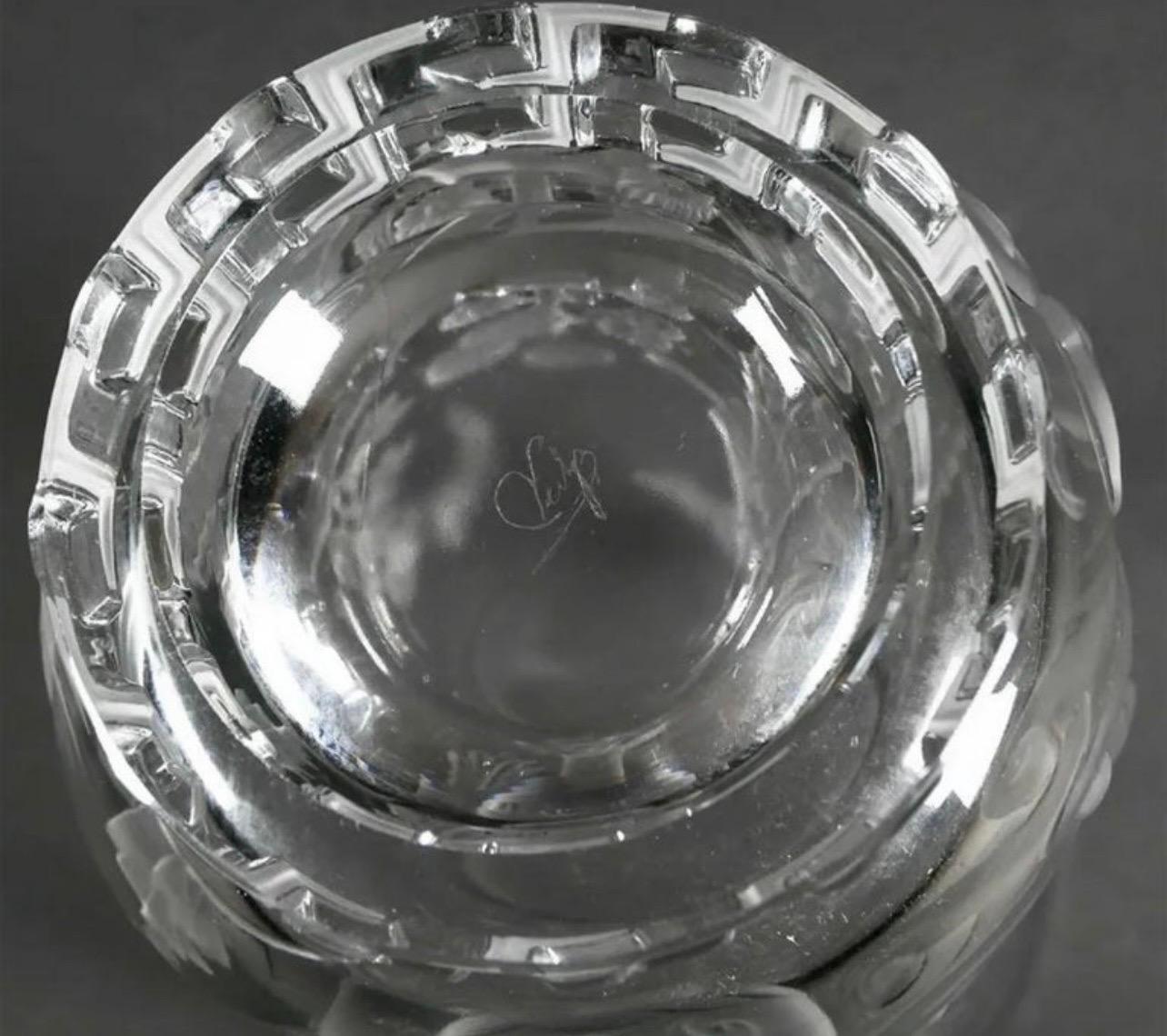 20th Century Wonderful Rare Verlys Art Glass Mandarin Chinoiserie Oriental Vase For Sale