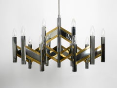 Wonderful Rare XXL 1970s 15 Armed Chandelier by Gaetano Sciolari Made in Italy