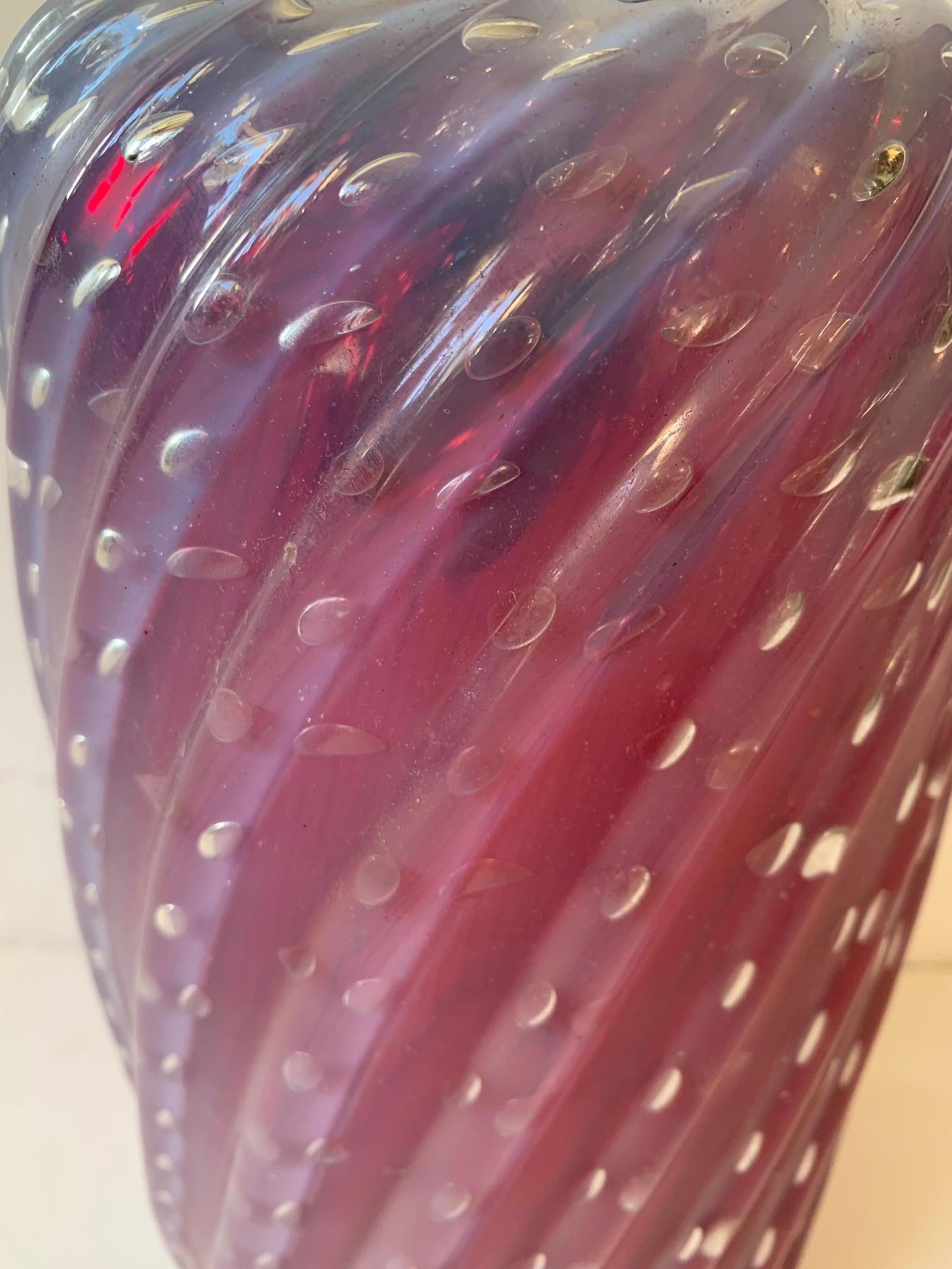 Mid-Century Modern Wonderful Murano Glass Vintage Pendant Light Fixture For Sale
