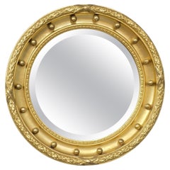 Wonderful Regency Round Gilt Mirror