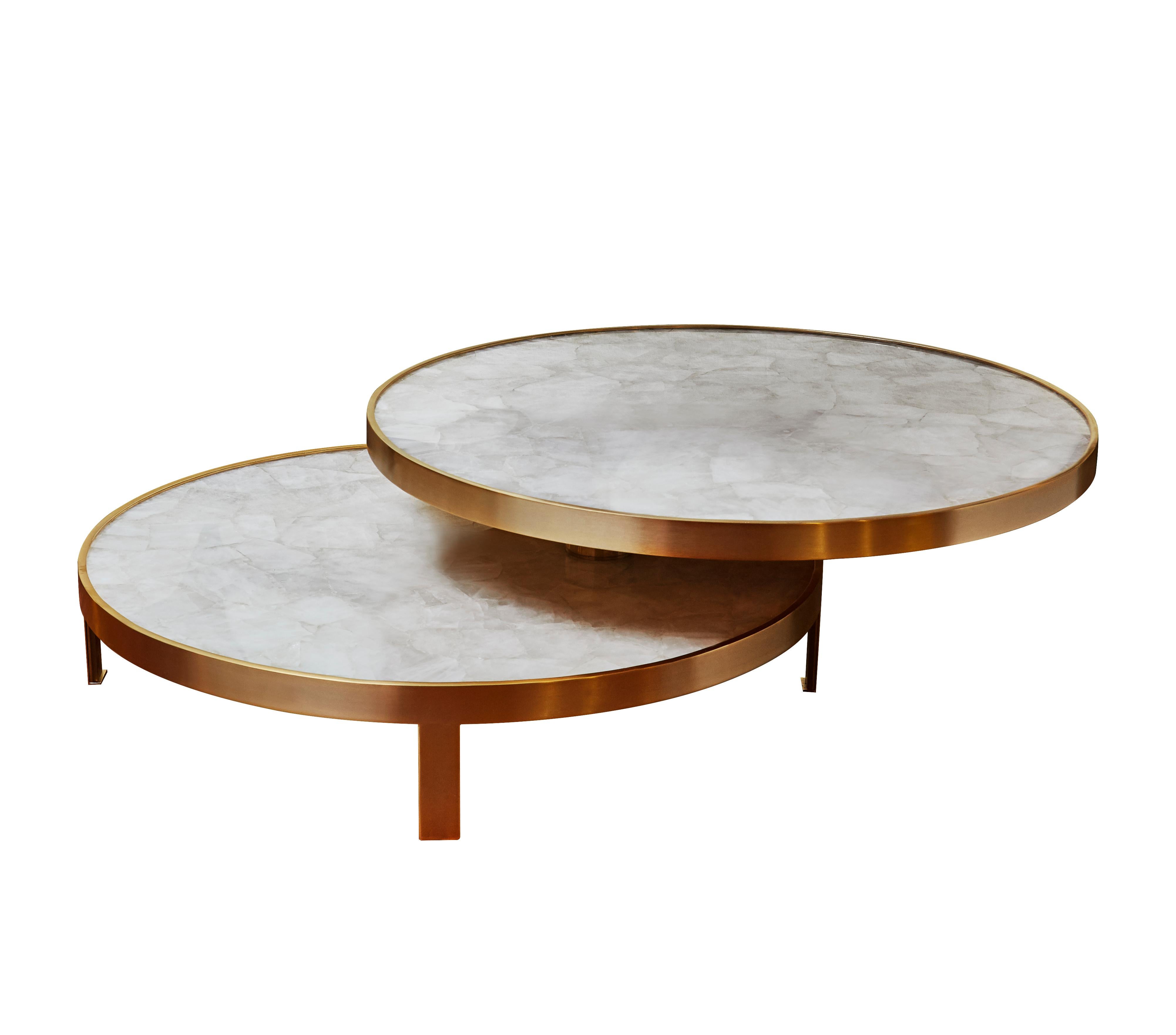 Mid-Century Modern Wonderful Rock Crystal Coffee Table by Studio Glustin For Sale