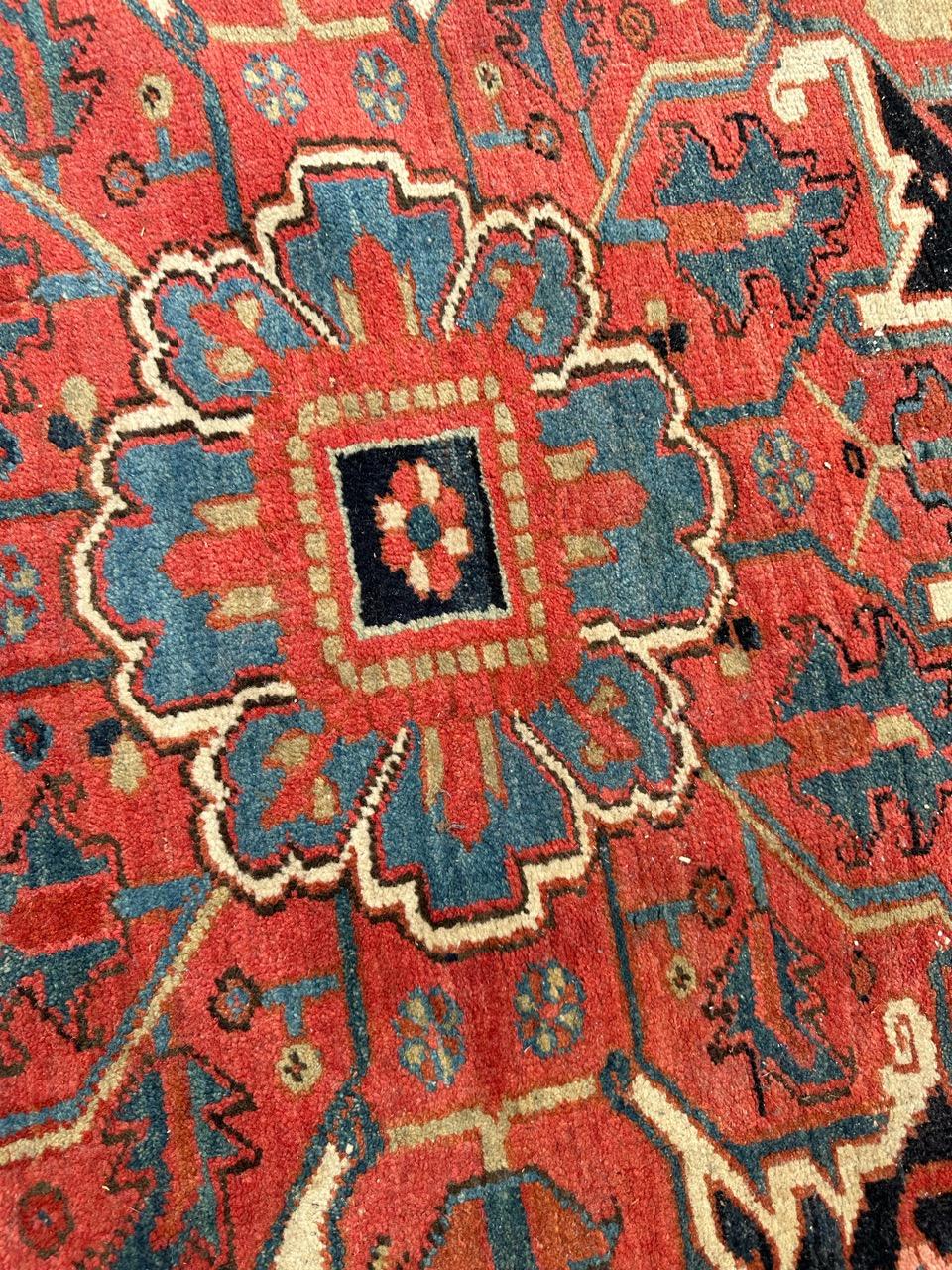 Bobyrug’s Wonderful room size antique Heriz style rug  For Sale 9